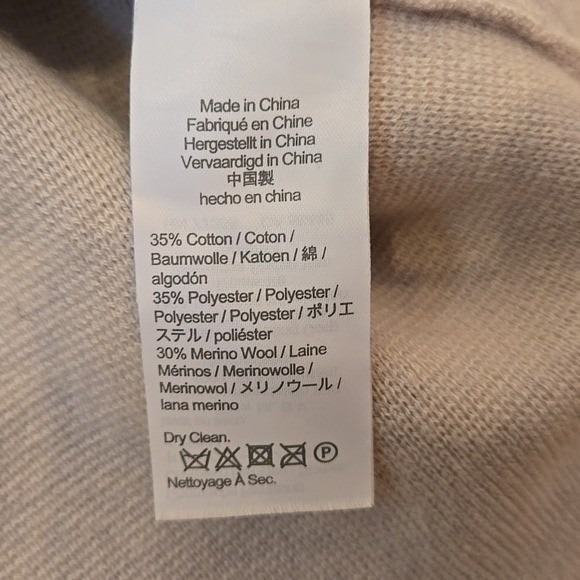 J.‎ Crew Oversized Long Cardigan Light Gray Merino Wool Blend Old Money Medium - Picture 4 of 5